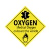 10 Pcs Medical Oxygen On Board The Vehicle 100x100 mm