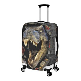 Mumeson 3D Dinosaur T-Rex Travel Suitcase Cover Protector Elastic Cover Anti-scratch Suitcase Cover Case Fit Baggage Size 18 19 20 21 Inch