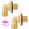 Worldwhere Wall Mount Commercial Faucet Installation kit,Brass 2 Pack Backsplash