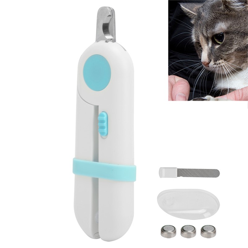 LED Pet Nail Clippers Durable Avoid Over Cutting Pet Nail