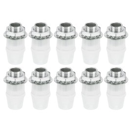 PATIKIL Lighting Cord Grips Connector, Carbon Steel Light Cable Glands with Threaded Pipe, 10Pcs for Wiring Hanging Light Ceiling Pendant Lamp, Clear