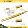 2 Pieces Dolphin Shaped Tweezers and Curved Tip Tweezers For