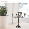 Metal Candelabra Black 5 Arms Elegant Colorfast Stable Wide Base