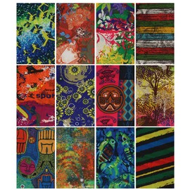 12 PCS Wide Seamless Headbands Bandana Scarf for Men/Women Magic Scarf Tube,Collars Muffler Scarf Face Mask UV Resistence Sport Headwear Turban Head Wrap for Music Festivals, Raves, Riding, Outdoors