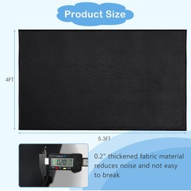 Drum Rug, Drum Mat 4X5.3FT Drum Carpet with Non-Slip Grip Bottom, Soundproof Drum Floor Mat, Tightly Woven Drum Pad for Jazz Drum & Electric Drum Set, Ideal Gift for Drummers, 47X63 Inch