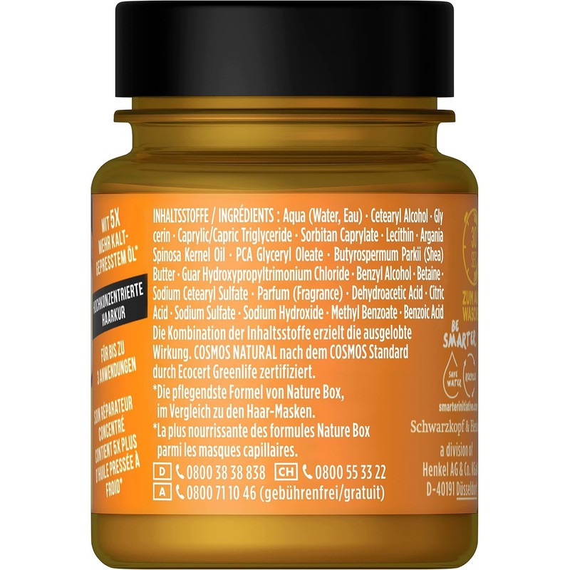 Nature Box Nährpflege-Kur Hair Shot Argan-Öl, 5er Pack (5 x