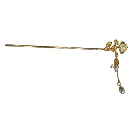 Pearl Hair Stick Hair Chopsticks Vintage Chignon Pin Chopstick Hair Chopsticks for Women (Gold, One size)