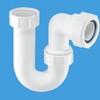 McAlpine SA10 Tubular Swivel 'P' Trap with Multifit Outlet, White