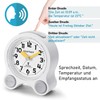 Hearkent Talking Alarm Clock with German Pleasant Voice, Backlight and