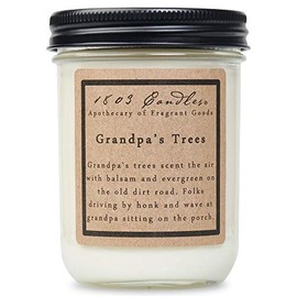 1803 Candles - 14 oz. Jar Soy Candles - (Grandpa's Trees)