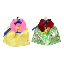 J.H. Company Set 2 Pcs Iman Hanbok Tela Tradicional Coreano Souvenir A6