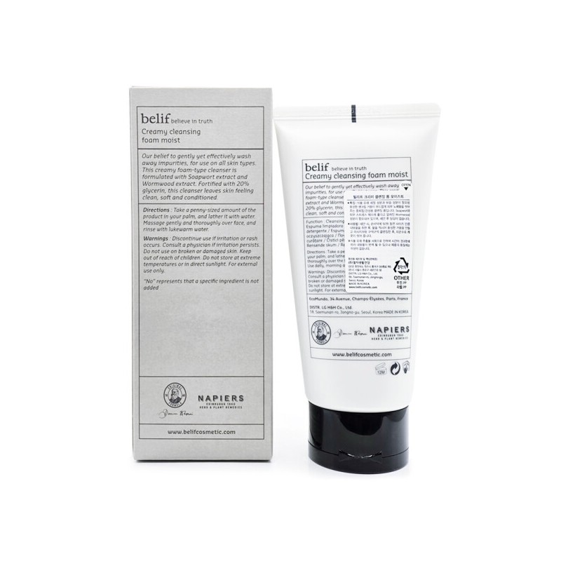 Belif Creamy Cleansing Foam Moist 160ml / 빌리프 크리미 클렌징