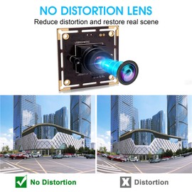 IFWATER USB Camera 5MP Webcam with 100 Degree No Distortion Lens Camera Module for Raspberry Pi Camera UVC USB2.0 Video Lightburn Webcam Board Plug and Play for Windows, Linux, Android and Mac OS