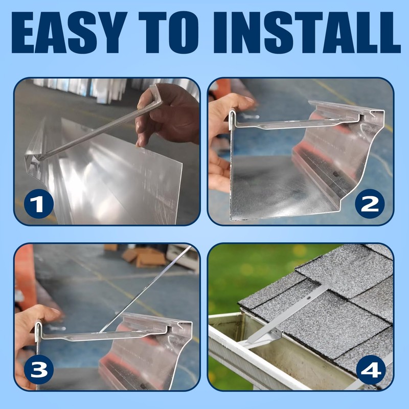 25 Pcs 5 inch Aluminum Roof Gutter Hanger with Straps
