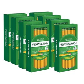 Ticonderoga Wood-Cased Pencils, Pre-Sharpened, 2 HB Soft, Yellow(Pack of 480)