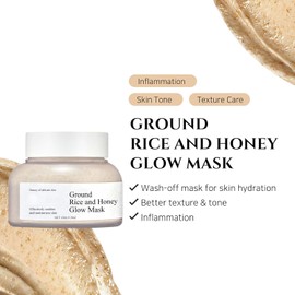 Ground Rice And Honey Glow Mask,Rice mask,Rice face mask,Rice Mud Mask, Rice & Honey Wash-Off Mask Wash-Off Mask,Ground Rice And Honey Exfoliating Mask,Smooth Skin, Moisturizing 150G