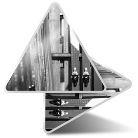 2 x Triangle Stickers 7.5cm - BW - Skis Skiing Ski Snow Sports Fun Decals for Laptops,Tablets,Luggage,Scrap Booking,Fridges #38535