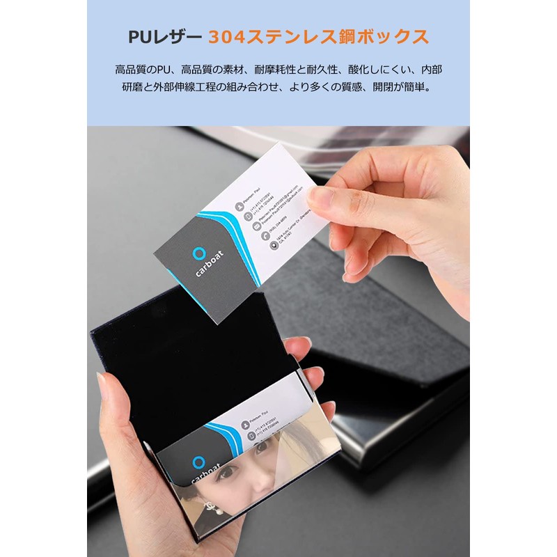 XIANGUO Business Name Card Holder, Unisex, Stainless Steel, Non-Breakable, 25