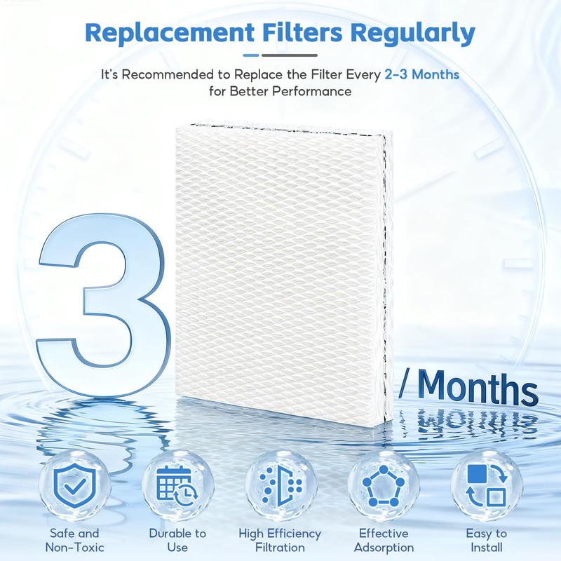 IGNISFLARE 8-Pack MD1-0002 MD1-0001 Replacement Wick/Filters Compatible with Vornado MD10002
