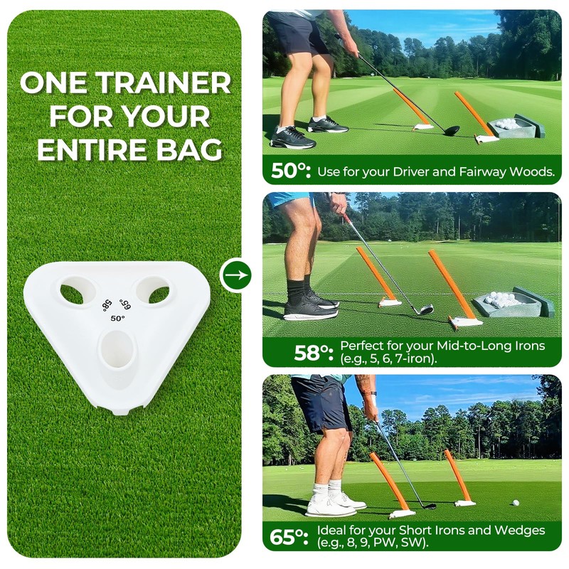 Golf Swing Training Aid - Alignment Discs & Rods |