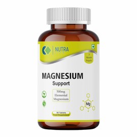 Nutra Life Magnesium Support Supplement, 500mg, 90 Tablets, 3 Month Supply