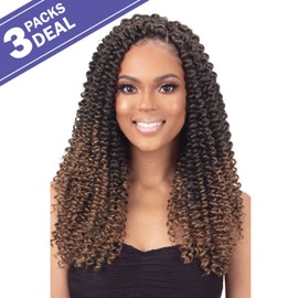 Mayde Beauty Crochet Braids 3X Lusty Water Wave 14" (14 inch (Pack of 3), 1B)