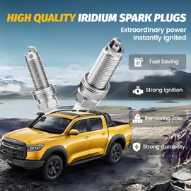 Iridium Spark Plugs 12290-5PA-A01,Completely Replace ILZKAR8J8SY,95660,4PCS
