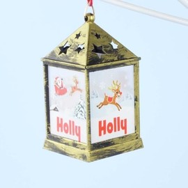 Mulberry Studios Starlight Lantern Christmas Tree Hanger Names H-M Holly