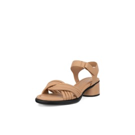 ECCO Women's Sculpted 35 Luxe Cross Strap Heel Heeled Sandal, Biscuit, 8-8.5