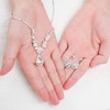 COCIDE Bride Jewelry Set Silver Crystal Wedding Necklace Earrings Bridal