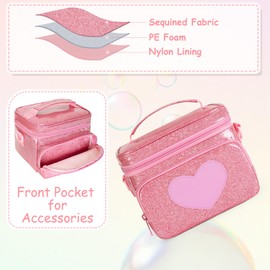 LoDrid Carrying Case Compatible with Nex Playground Active Play System, Storage Organizer with Shoulder Strap for Game Console and Other Accessories, Pink, Bag Only