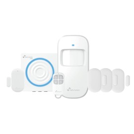 Nivian Alarmanlage für Haus und Geschäft ohne monatliche Gebühren | WLAN-Alarm-Set mit Fernbedienung über Tuya App | SOS-Funktion | einfache Installation ohne Kabel