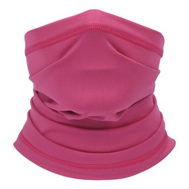 UHEREBUY Neck Gaiter Face Mask, Face Cover Scarf Breathable Cooling Mask Neck Cover for Fishing Cycling Hiking Outdoors Rose Red