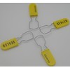 Plastic Padlock Security Seal with Large Shackle Metal Wire (Yellow,