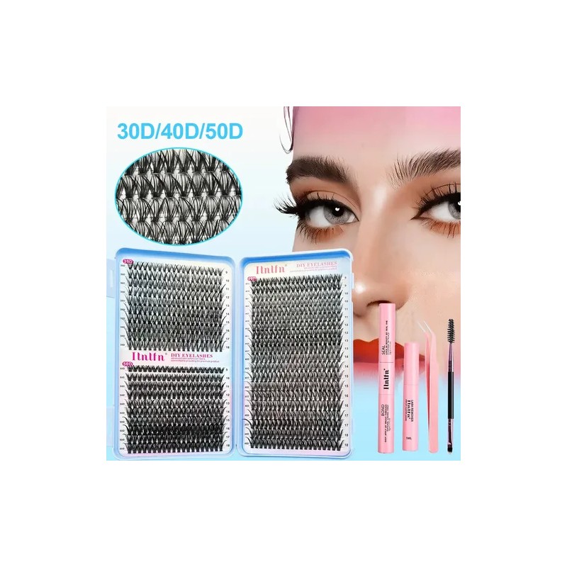 Kit de Extensiones de Pestañas con Efecto Natural para Principiantes,