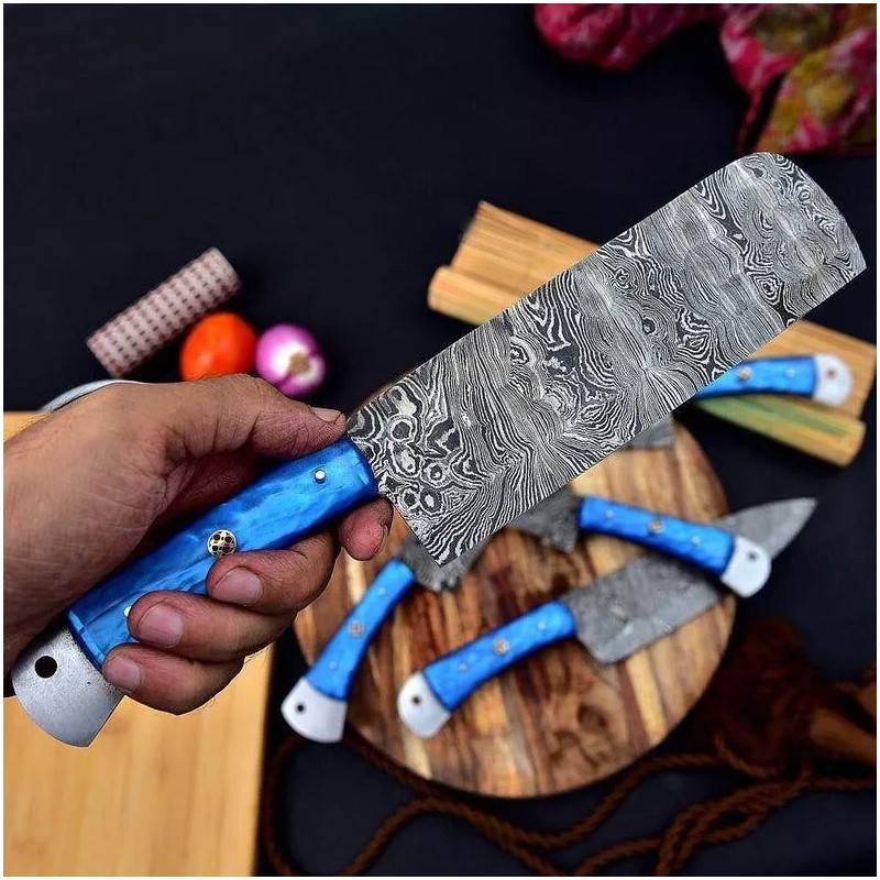 Aj Sanity Knives 5 pieces chef knives set Damascus steel