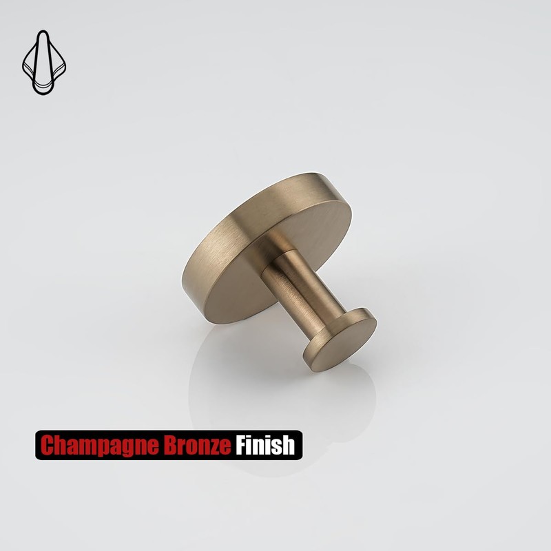 JQK Champagne Bronze Towel Hook, Coat Robe Clothes Hook for