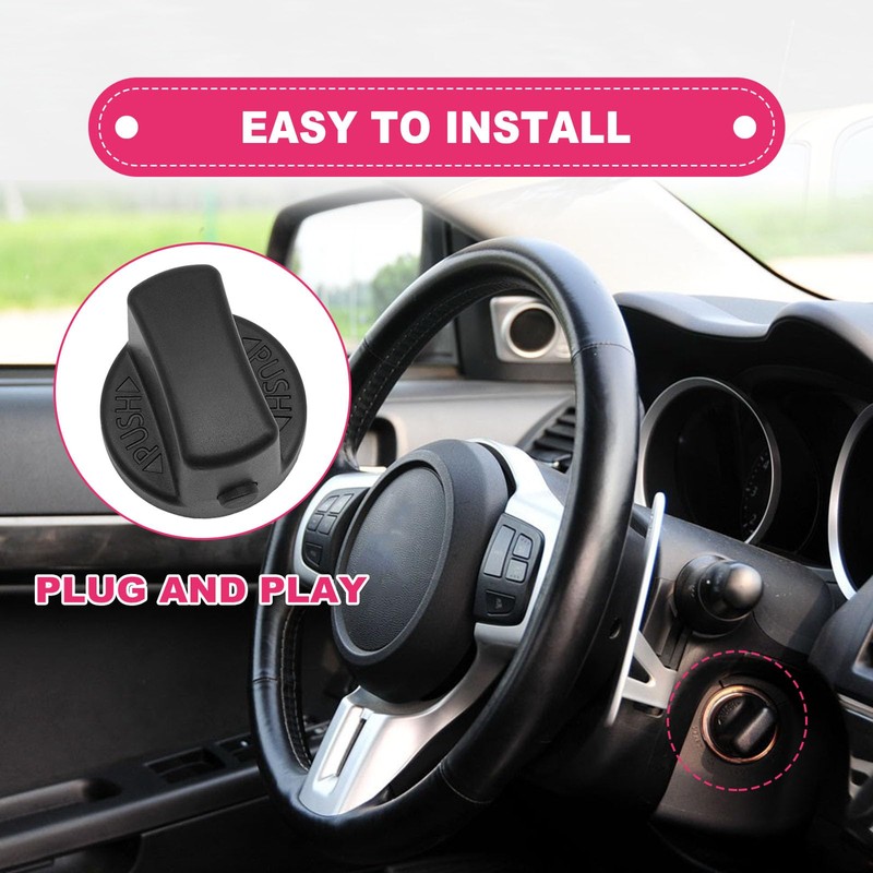 Pleoos Lgnition Key Knob Push Turn Switch & Insert Set