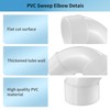 1-1/2 Inch 22.5 Degree PVC Elbow Pipe Fitting, 1-1/2" PVC