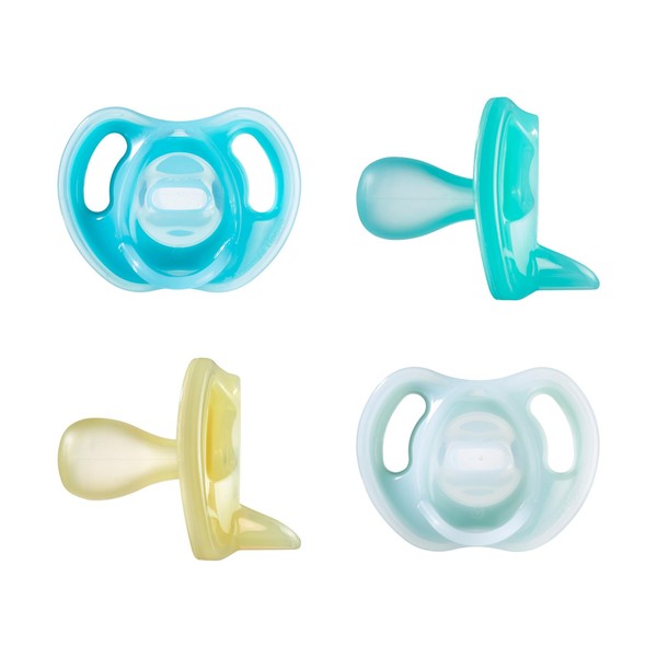 Tommee Tippee Ultra-Light Silicone Pacifier, 6-18 Months, Symmetrical One-Piece Design,