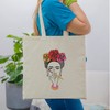rainUP Tote Bag Frida Organic Cotton Painting, beige