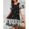 Marvmys Women Mumu Dress with Pockets Floral Print House Dress