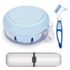 Denture Case with Brush & Portable Toothbrush Box, 100% No-Leak