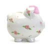 Child to Cherish Ceramic Piggy Bank for Girls, Posies and