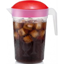 Tribello LARGE 1.3 Gallon Water Pitcher, Plastic Juice Pitcher With Lid - Dishwasher Safe, BPA Free, Colors May Vary (1.3 Gallon)