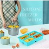 4 Pack Silicone Freezer Trays With Lid, 1 Cup Silicone