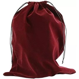 Velvet Cremation Urn Bag Drawstring Closure - Adult Cremation Urn (Burgundy)
