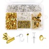 AIEX 465pcs Clear Push Pins Set, Metal & Plastic Pushpins