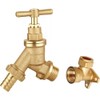 Handyfix Outside Garden TAP Hose Union BIB TAP 1/2" Brass