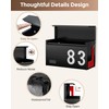 Modern Mailboxes for Outside, Metal Wall Mount Mailbox, with One